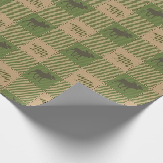 rustikal Kariert Geschenkpapier (Ecke)