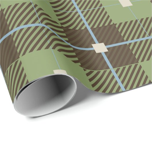 rustikal Kariert Geschenkpapier (Rolleneckpunkt)