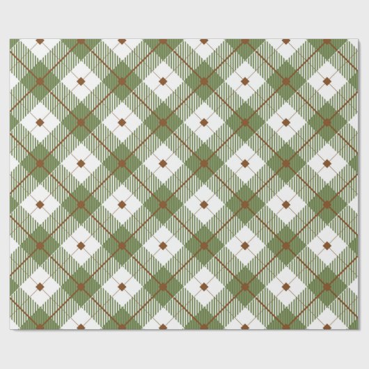 rustikal Kariert Geschenkpapier (Flach)