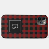 Rustikal Kariert Lumberjack Buffalo Custom Monogra Case-Mate iPhone Hülle (Rückseite (Horizontal))