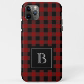 Rustikal Kariert Lumberjack Buffalo Custom Monogra Case-Mate iPhone Hülle (Rückseite)