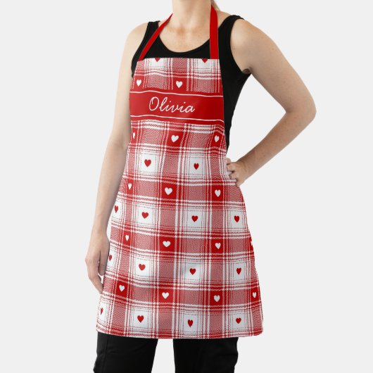 Rustikal Kariert mit Herzschlössern Schürze (InSitu)