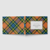 Rustikal Kariert Murray Orange Green Tartan Gästebuch (Voll)