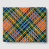 Rustikal Kariert Murray Orange Green Tartan Gästebuch (Rückseite)