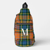 Rustikal Kariert Red Green Monogram Tartan Crossbody Bag (Vorderseite)