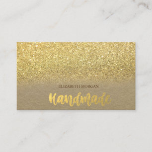 Rustikal, Kraft, Gold Glitter Ombre Visitenkarte