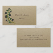 Rustikal, Kraft, Olivenzweig Visitenkarte (Vorne/Hinten)