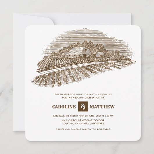 Rustikal | landwirtschaftlicher Betrieb | Stall Wo Einladung (Vorderseite)