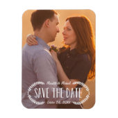 Rustikal Laurel | FOTO SAVE THE DATE Magnet (Vertikal)