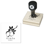 Rustikal Lemon Save the Date Hochzeit Initial Gummistempel (Stempel)