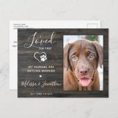 Rustikal liebte ihre erste Verlobung für den Haust Ankündigungspostkarte (Vorne/Hinten)