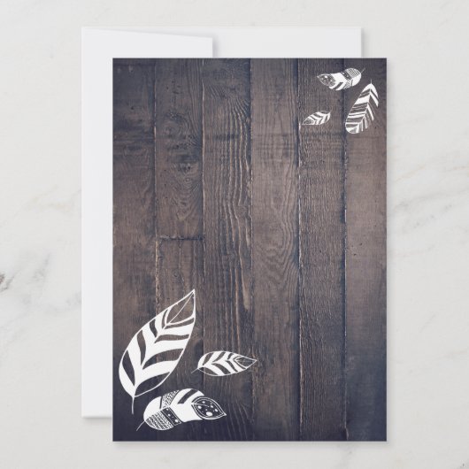 Rustikal Ließ das Abenteuer zu beginnen. Einladung (Rückseite)