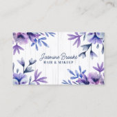 Rustikal Lila und blau Visitenkarte (Vorderseite)