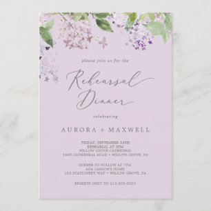Rustikal Lilac   Lavendel Probe Abendessen Einladung