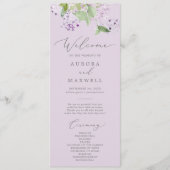 Rustikal Lilac | Lavender Wedding Program Programm (Vorderseite)