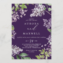Rustikal Lilac | Lila Lässige Einladung zur Hochze