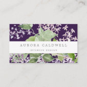 Rustikal Lilac | Lila Visitenkarte (Vorderseite)