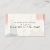 Rustikal, Lotus, Confetti Wasserfarbe Pinselstrich Visitenkarte (Rückseite)