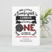 Rustikal, Lumberjack, Buffalo Kariert, Junge, 1. Einladung (Stehend Vorderseite)