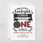 Rustikal, Lumberjack, Buffalo Kariert, Junge, 1. Einladung (Vorderseite)