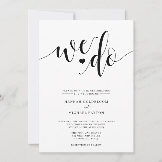 Rustikal machen wir Hochzeitseinladung Einladung (Vorderseite)