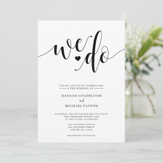 Rustikal machen wir Hochzeitseinladung Einladung (Stehend Vorderseite)