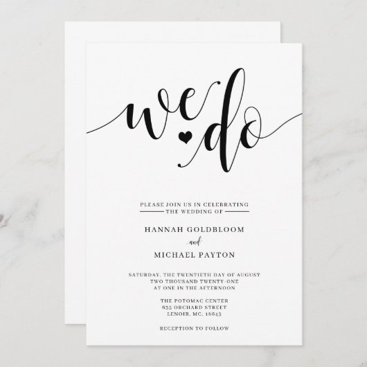 Rustikal machen wir Hochzeitseinladung Einladung (Vorne/Hinten)