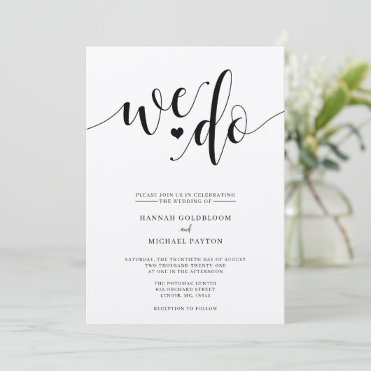 Rustikal machen wir Hochzeitseinladung Einladung (Stehend Vorderseite)