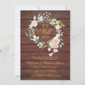 Rustikal machen wir immer noch Blumenjubiläum und Einladung (Vorderseite)