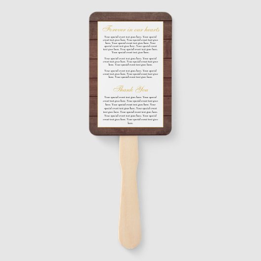 Rustikal machen wir immer noch ein Programm zur Er Fächer (Rückseite)