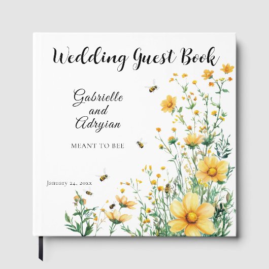 Rustikal Meant to Bee Gästebuch (Vorderseite)