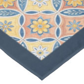 Rustikal, mediterran, blau und rosa, gelb tischdecke (Schrägansicht)