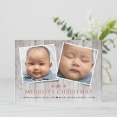 Rustikal Merriest Weihnachten 2 Fotos (Stehend Vorderseite)