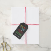Rustikal Merry alles farbenfrohe Chalkboard Geschenkanhänger (Mit Garn)