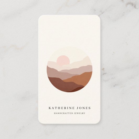 Rustikal Minimalistisch Boho Visitenkarte (Vorderseite)