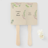 Rustikal mit Grün Hochzeit Fächer (Vorne und Hinten)