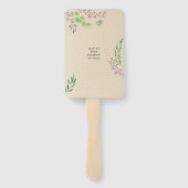 Rustikal mit Grün Hochzeit Fächer (Rückseite)