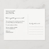 Rustikal mit Leuchten Save the Date Ankündigungspostkarte (Rückseite)