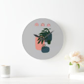 Rustikal Mit Monogramm Boho Große Wanduhr (Zuhause)