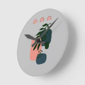 Rustikal Mit Monogramm Boho Runde Wanduhr (Winkel)