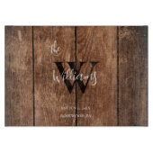 rustikal Mit Monogramm Schneidebrett (Vorderseite)