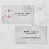 Rustikal mit Weinflasche Visitenkarte (Vorne/Hinten)