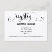 Rustikal modern machen wir Kraft Wedding Registry Begleitkarte (Vorderseite)
