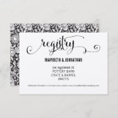 Rustikal modern machen wir Kraft Wedding Registry Begleitkarte (Vorne/Hinten)