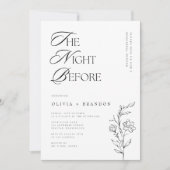 Rustikal Moderne Nacht vor dem Probe Abendessen Einladung (Vorderseite)