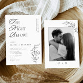 Rustikal Moderne Nacht vor Probe Abendessen Foto Einladung