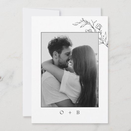 Rustikal Moderne Nacht vor Probe Abendessen Foto Einladung (Rückseite)