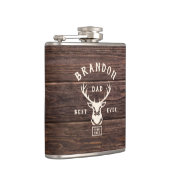 Rustikal Moderner BEST VATER je Individuelle Name Flachmann (Rechts)