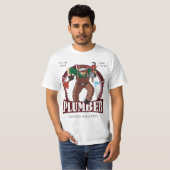 Rustikal Moderner Klempner Beruflicher Klempner Va T-Shirt (Vorne ganz)