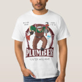 Rustikal Moderner Klempner Beruflicher Klempner Va T-Shirt (Vorderseite)